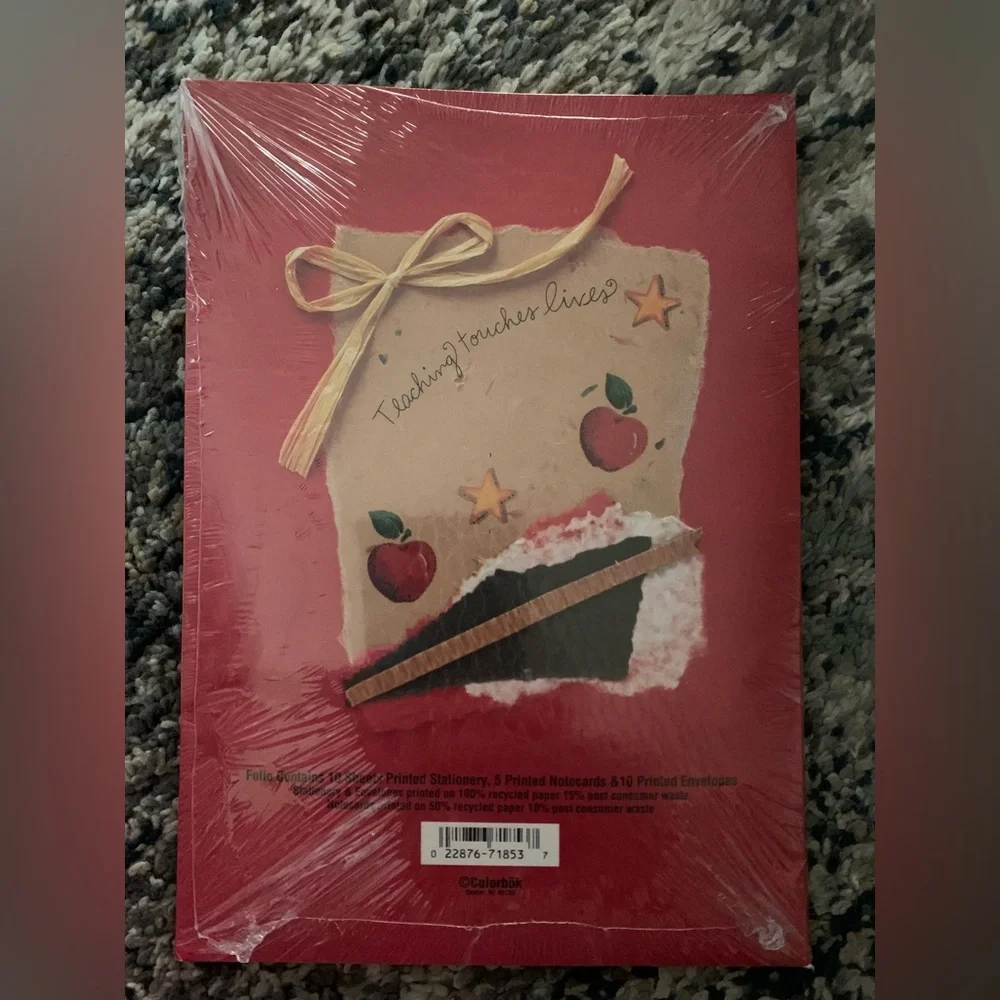 Thank A Teacher  Teaching Touches Lives Note Card And Stationary Set